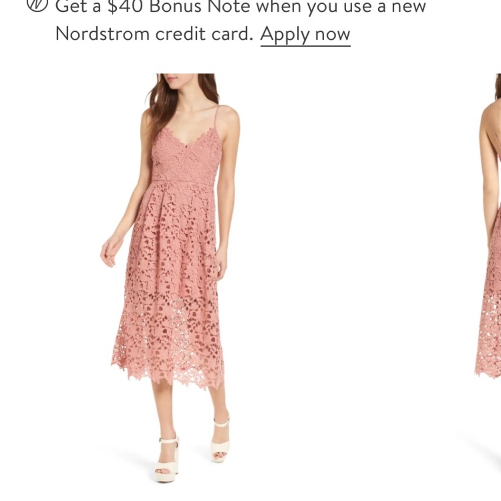 ASTR Nordstrom Lace Midi Dress NWT